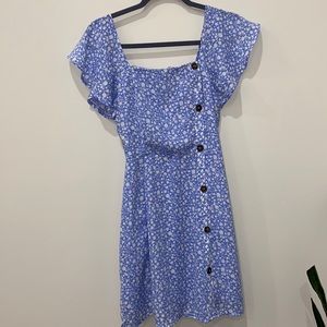 Blue floral dress